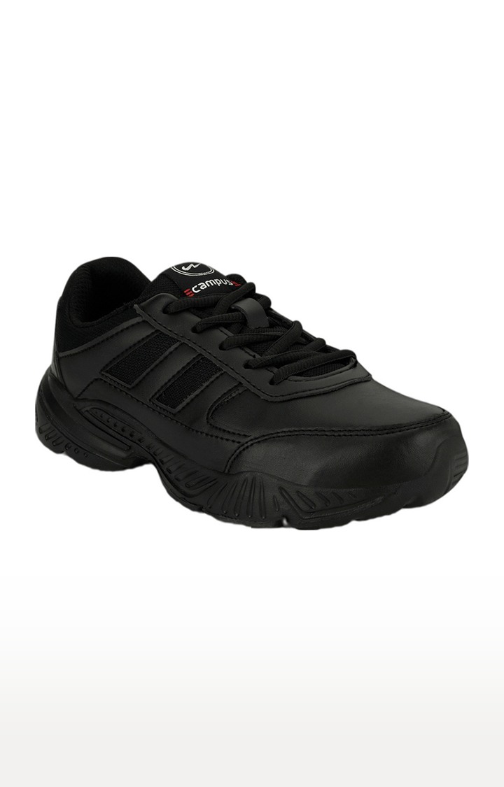 Boy's Bingo-151S Black PU School Shoes