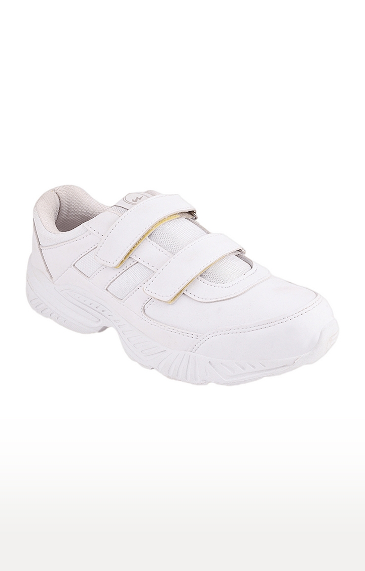 Boy's BINGO-151VS White  School Shoes