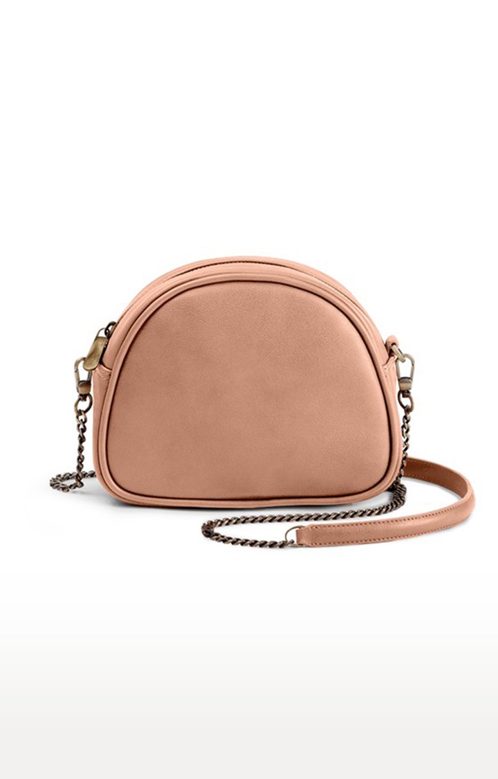 DailyObjects | Women's Blush Vegan Leather  Arch Sling Bags