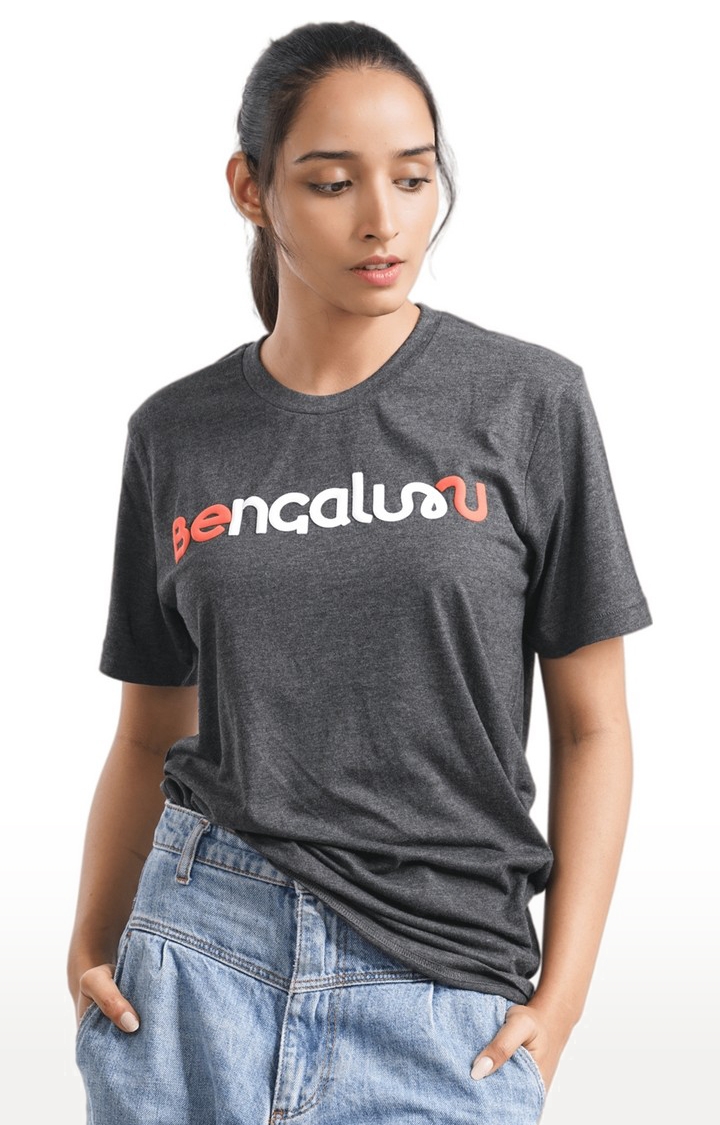 1947IND | Unisex Brand Bengaluru T-Shirt in Charcoal