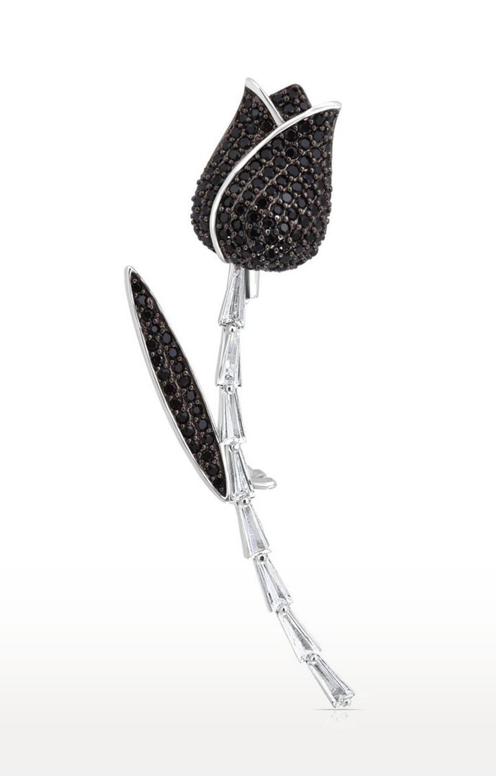 WRAPGAME | Unisex Black 10 Inch Rose Noire Brooches