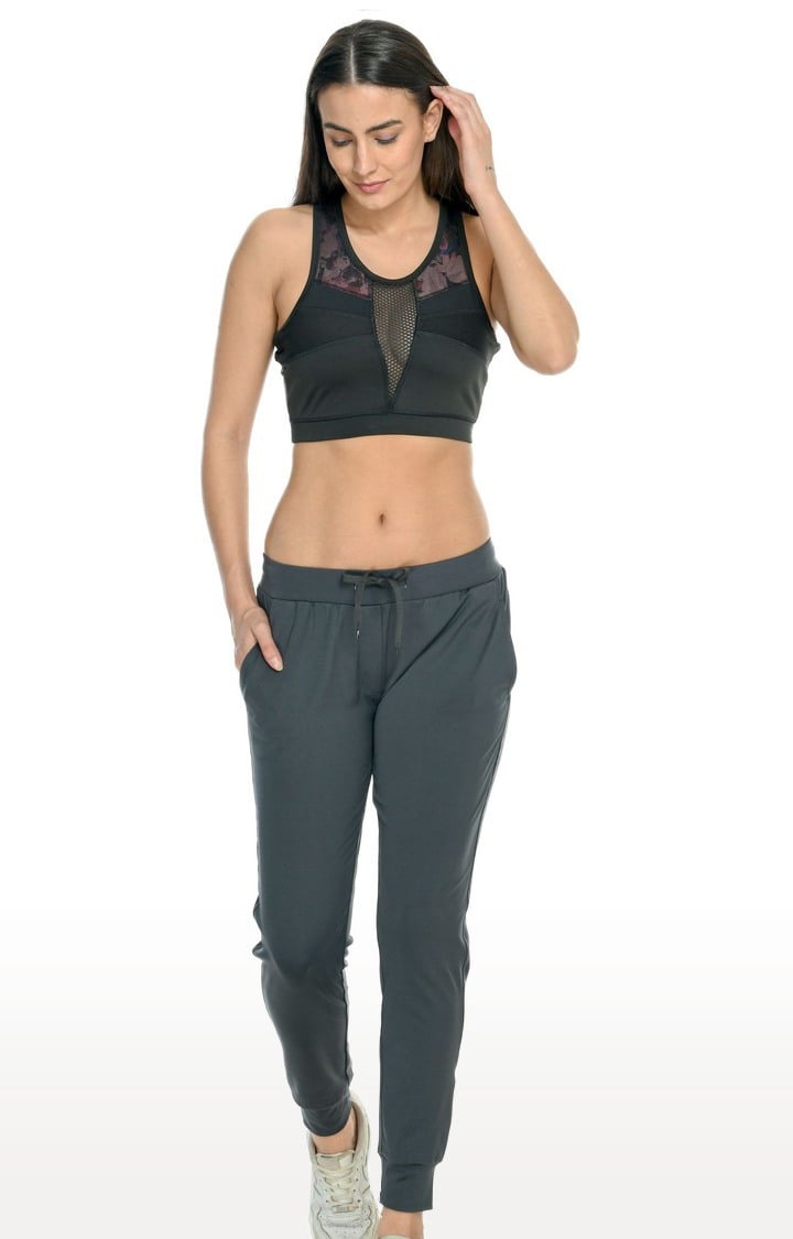 Body Smith | Women's Solid Grey Tracksuits