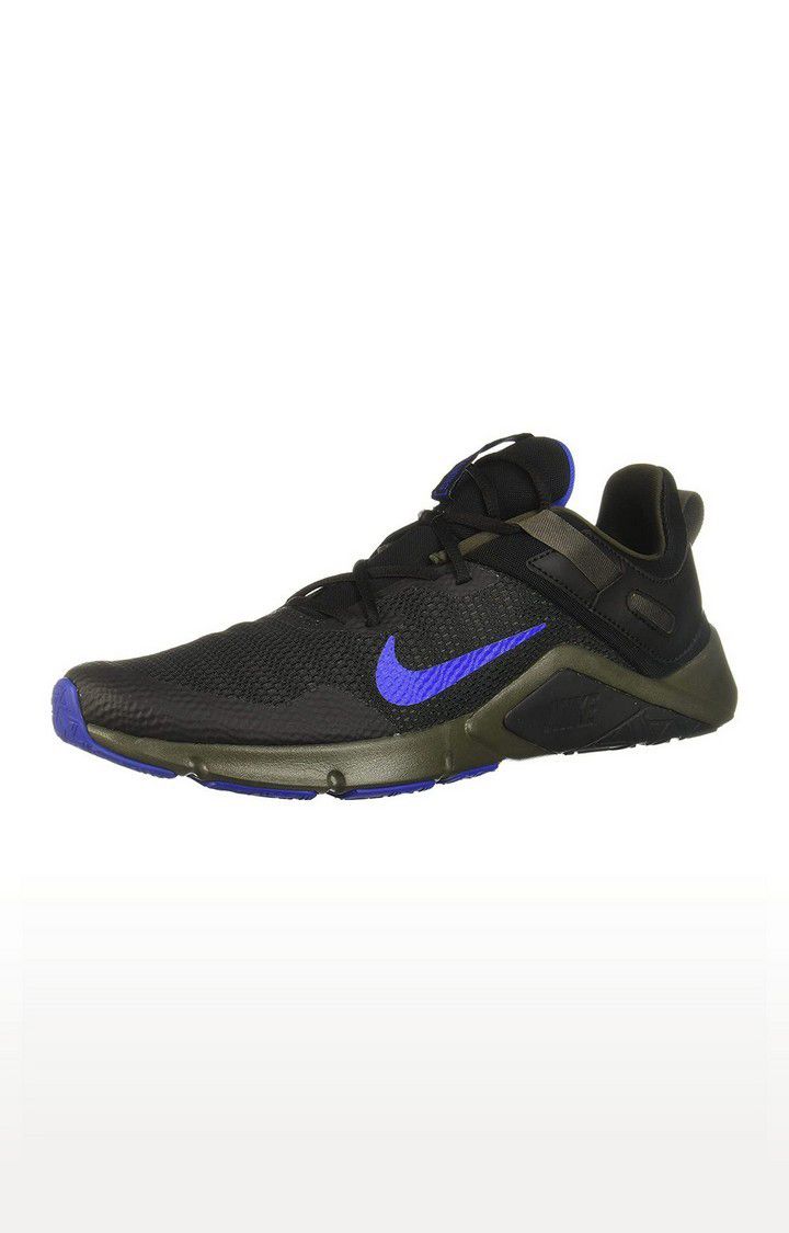 Men's Black Synthetic Outdoor Sports Shoes