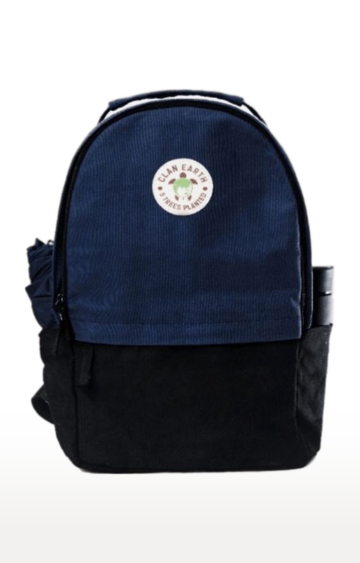 Clan Earth | Unisex Navy Blue & Charcoal Black Sustainable Amur Backpack
