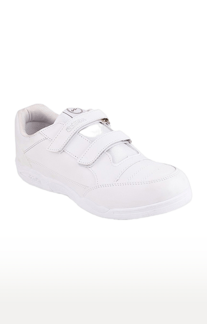 Boy's CS-1260VS White  School Shoes