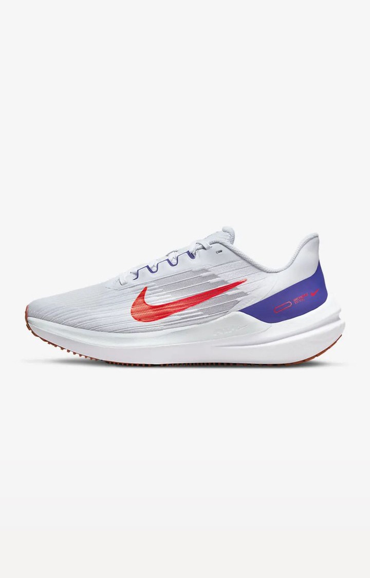 Nike | Men's White & Grey Mesh Running Shoes