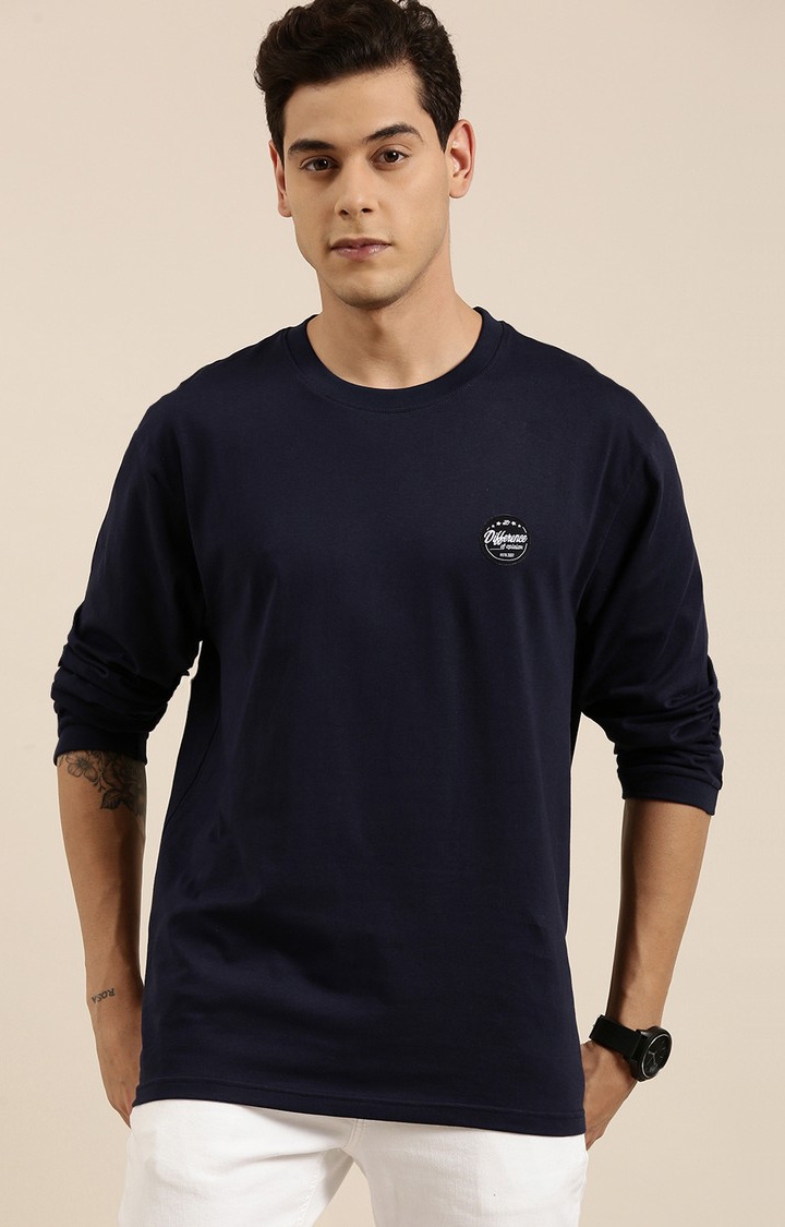 Difference of Opinion | Men's Blue Cotton Printed Sweatshirt