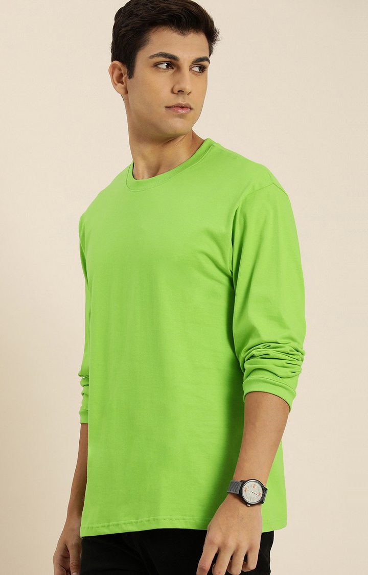 Difference of Opinion | Men's Green Cotton Solid Sweatshirt