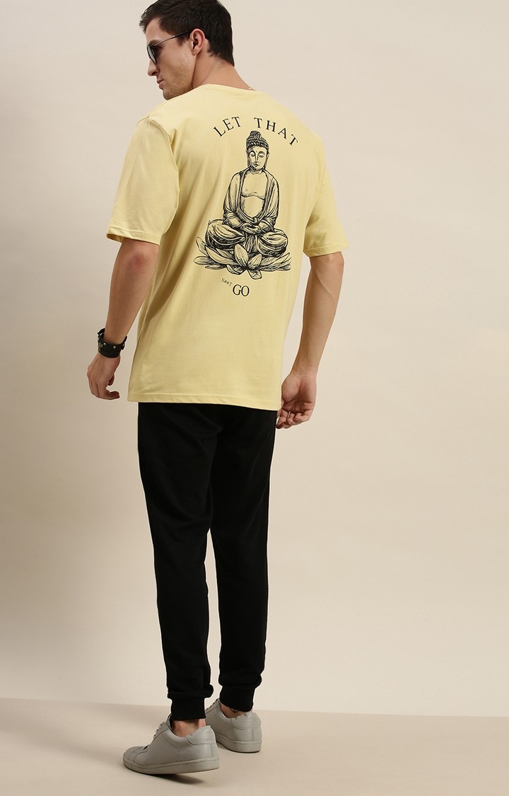 Difference of Opinion Yellow Graphic Oversized T-Shirt