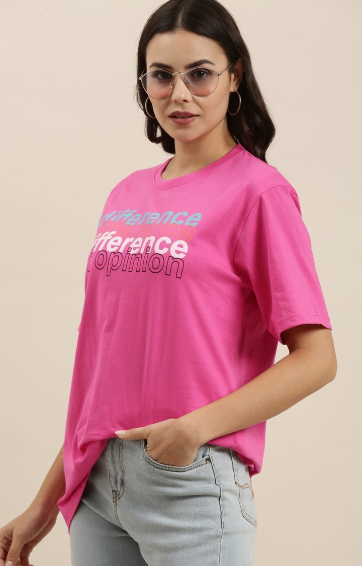 Difference of Opinion Pink Oversized T-Shirt