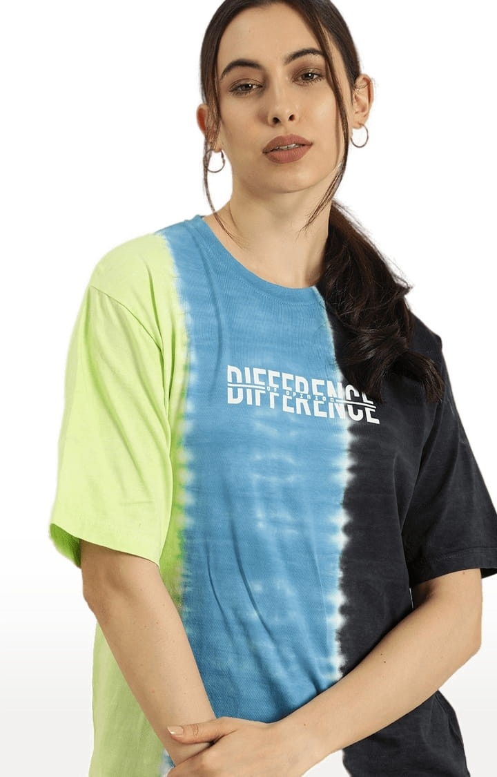 Women's Multi Cotton Typographic Printed T-Shirt