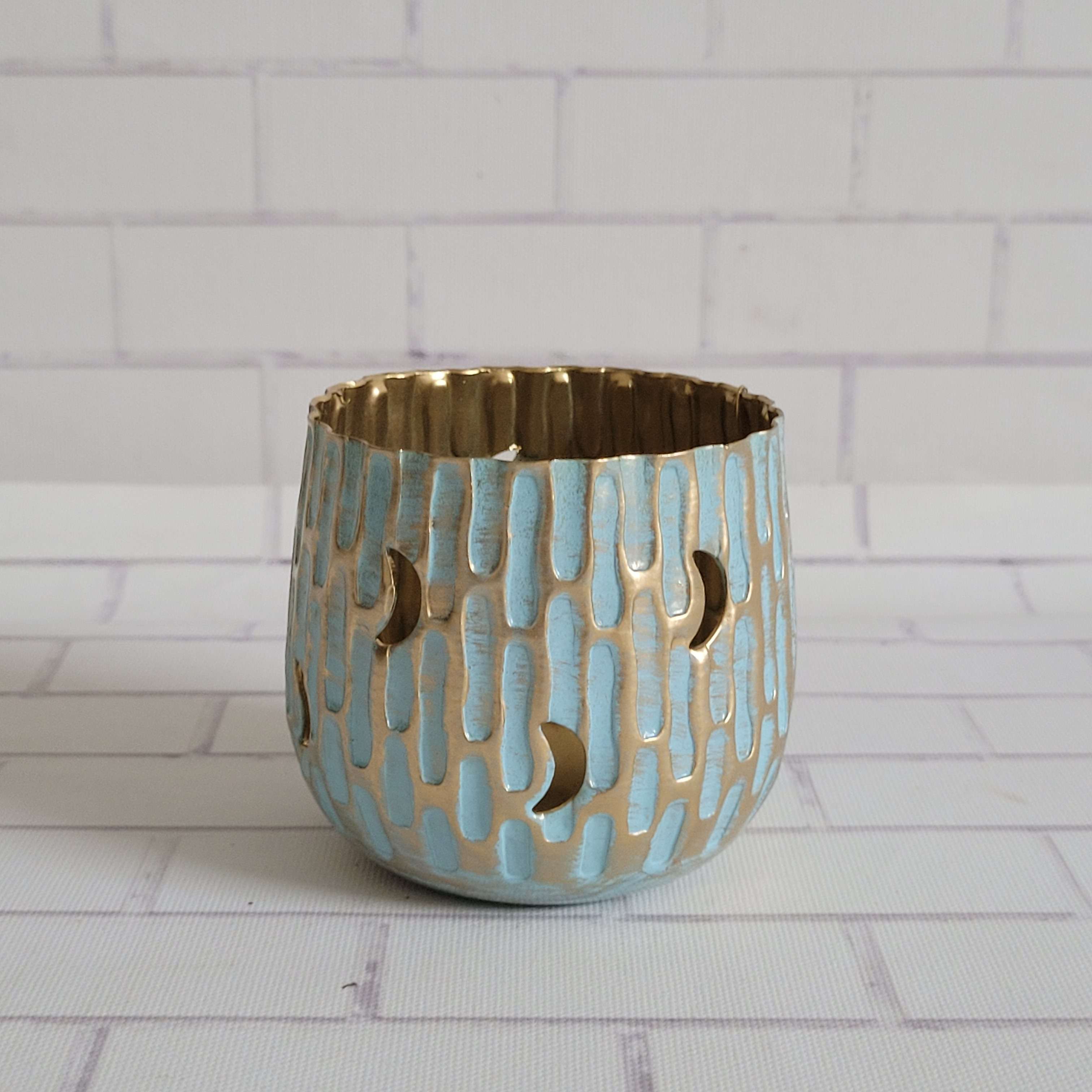 Blue Tea Light Holder