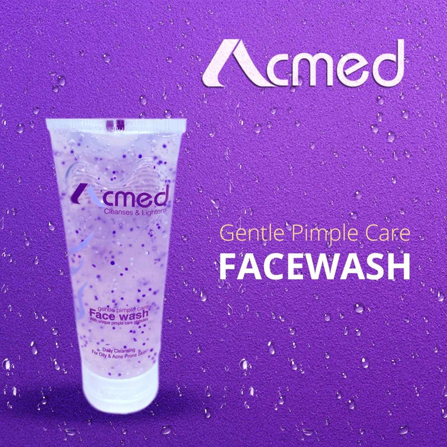 Acmed Pimple Care Face Wash for Acne Prone Skin (70grams) : Pack of 3