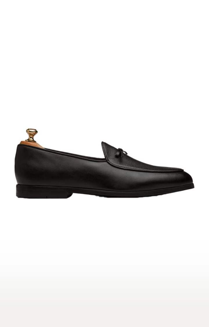 Ethik | Men's Drumroll Black PU Loafers