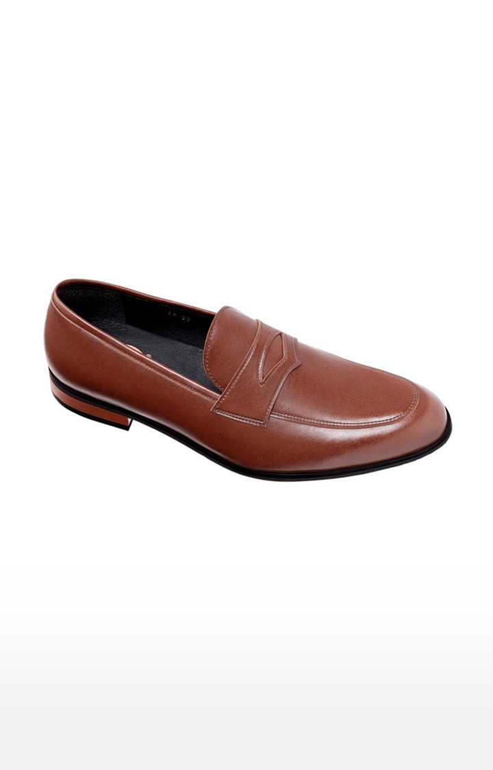 Ethik | Men's Simplify Brown PU Loafers