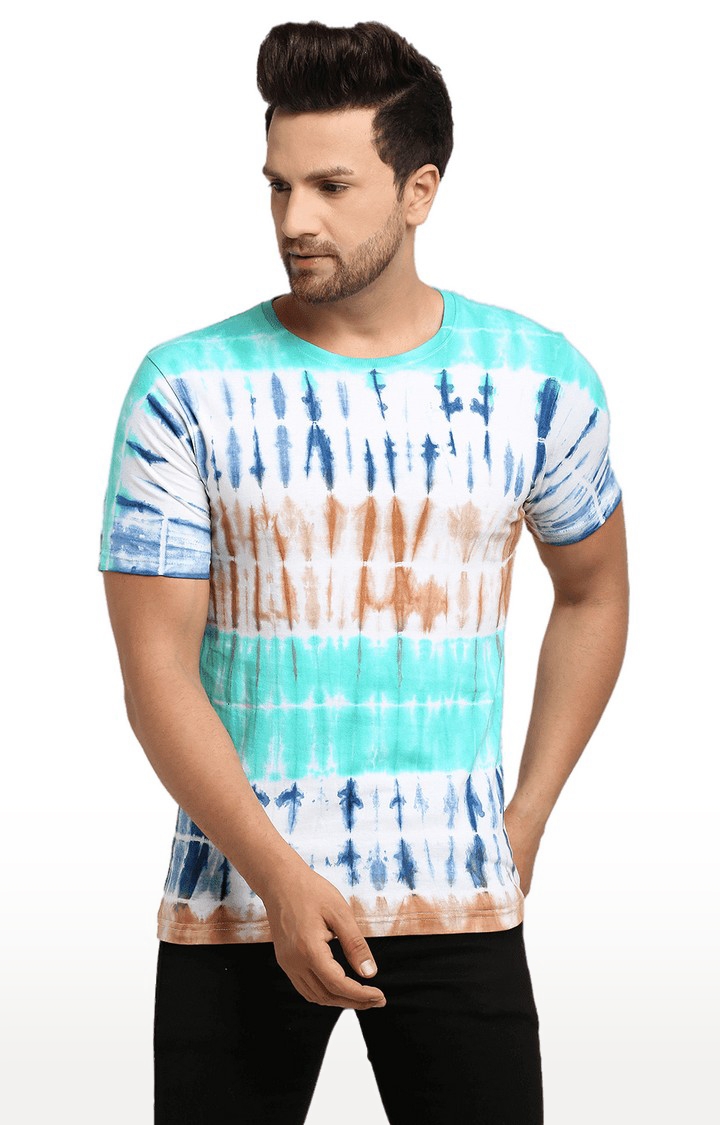 Men's Multicoloured Cotton Relaxed Fit  Regular T-shirt