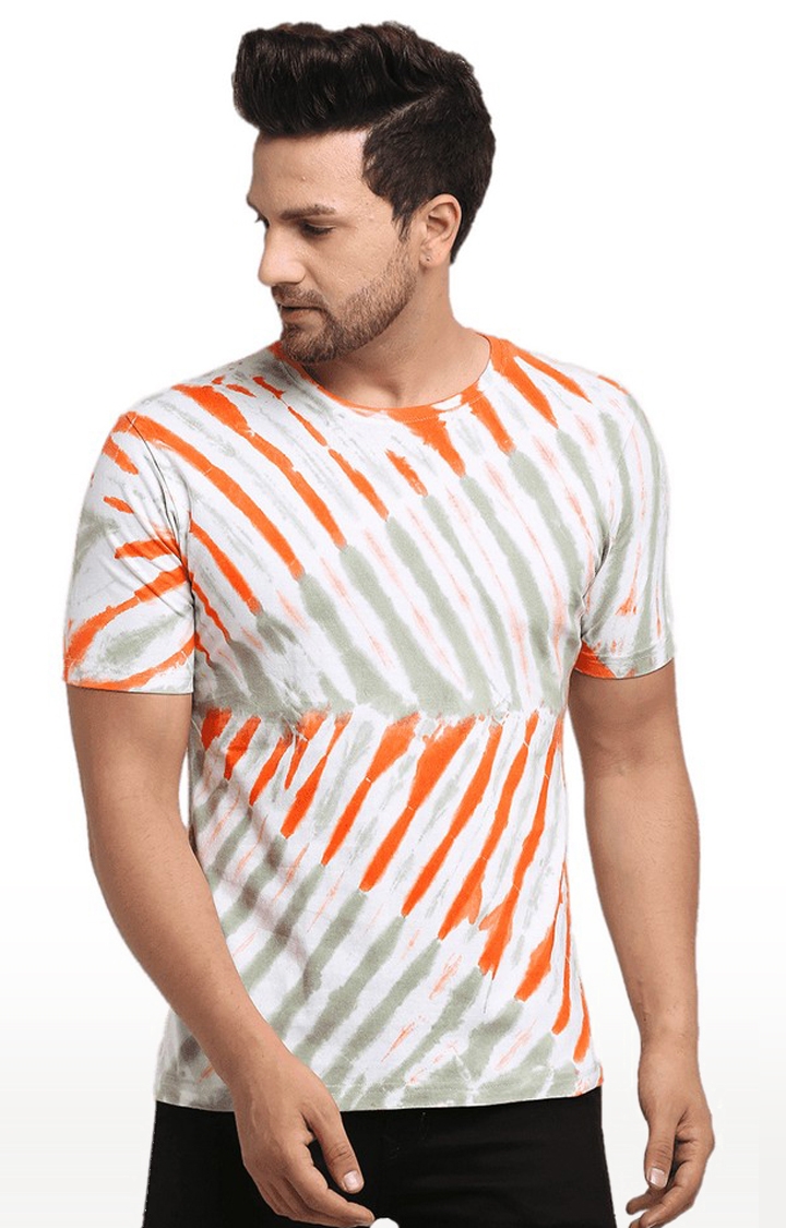 Men's Multicoloured Cotton Relaxed Fit  Regular T-shirt