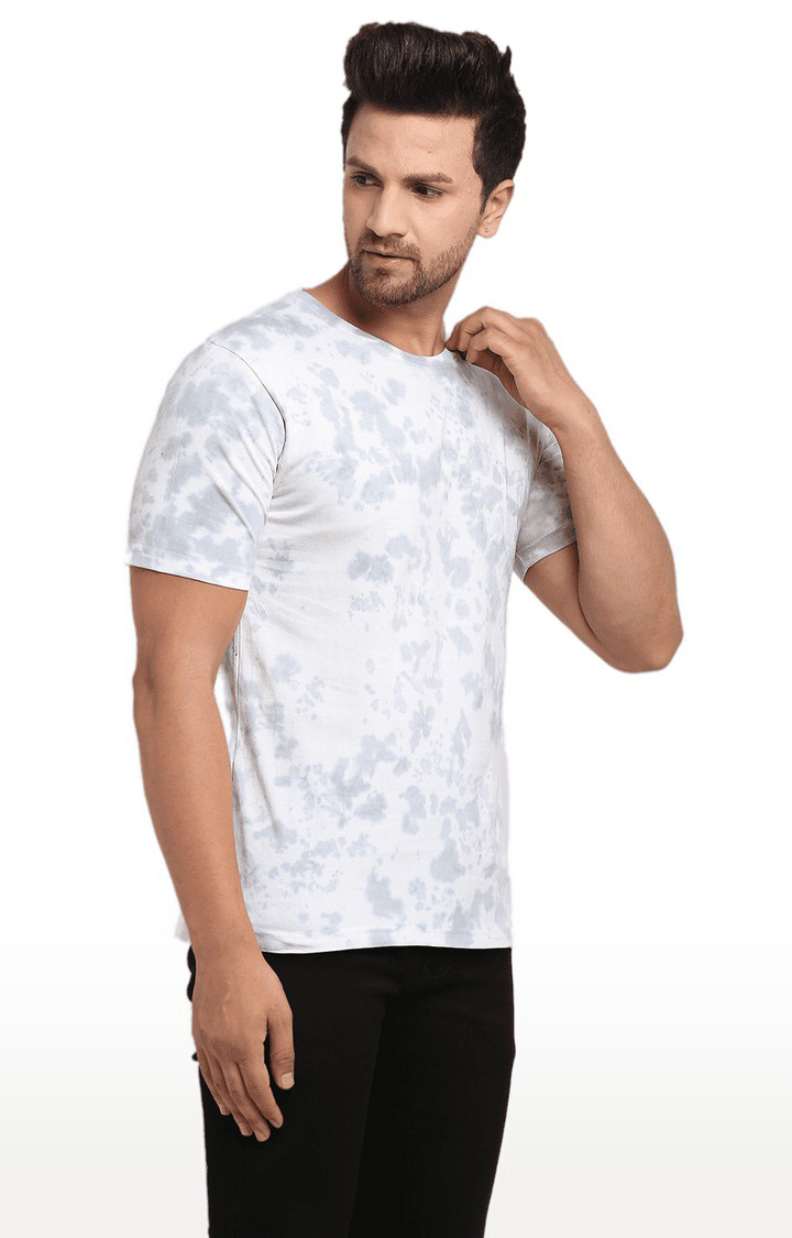 Men's Grey Cotton Relaxed Fit Regular T-shirt