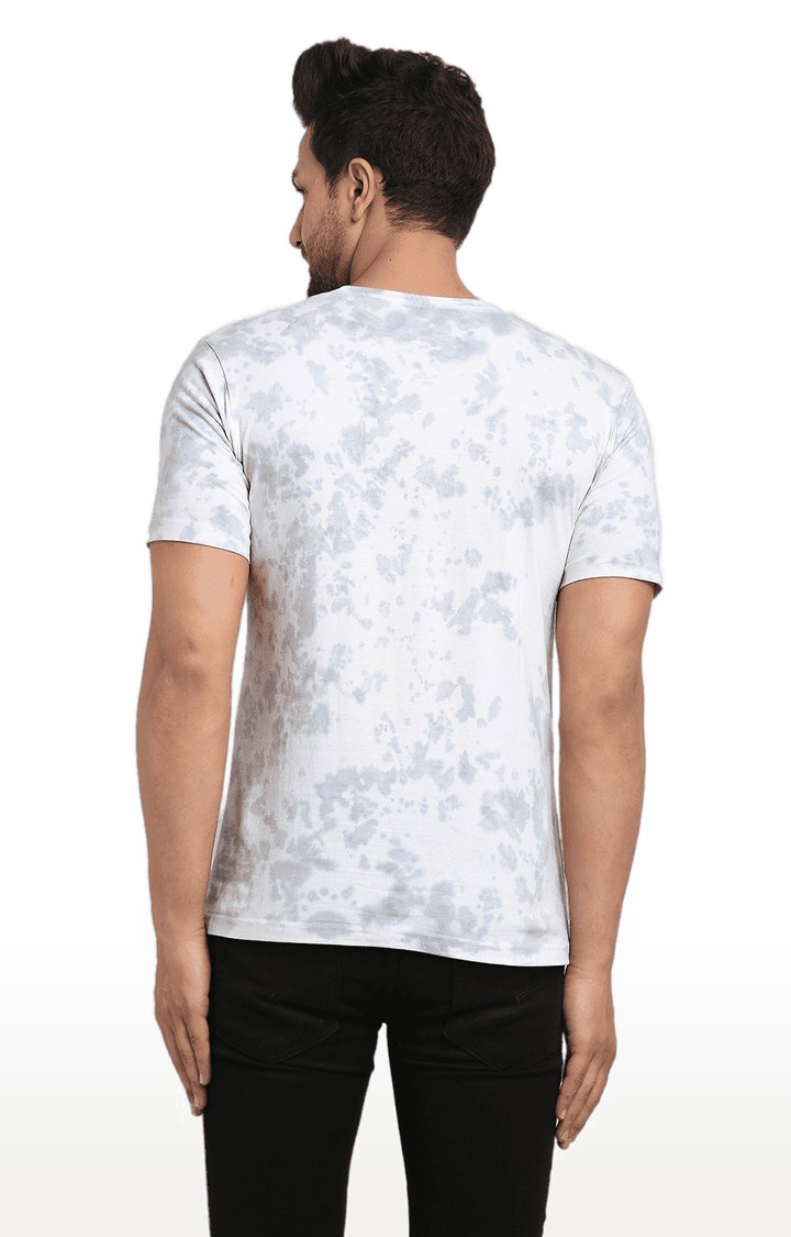 Men's Grey Cotton Relaxed Fit  Regular T-shirt