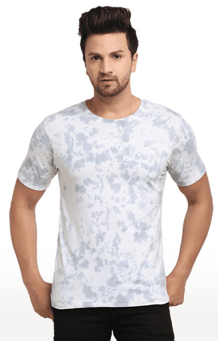 Men's Grey Cotton Relaxed Fit T-Shirt