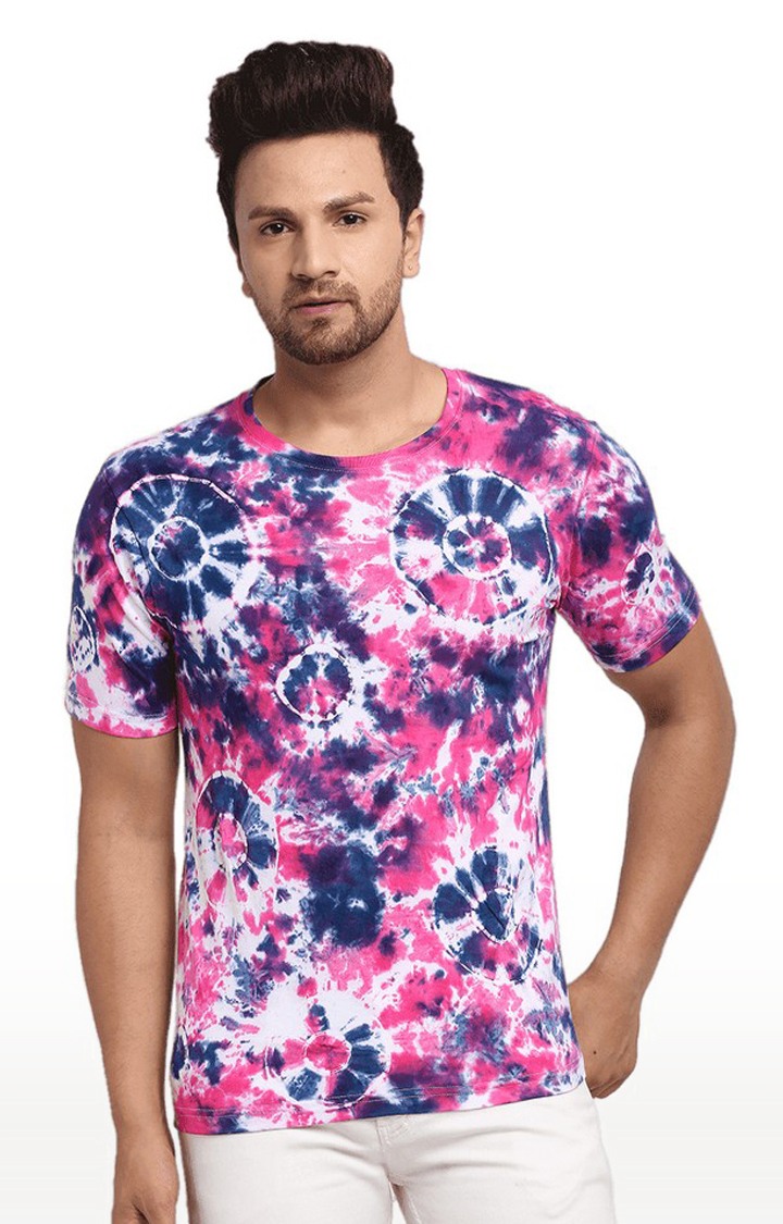 Men's Multicoloured Cotton Relaxed Fit  Regular T-shirt
