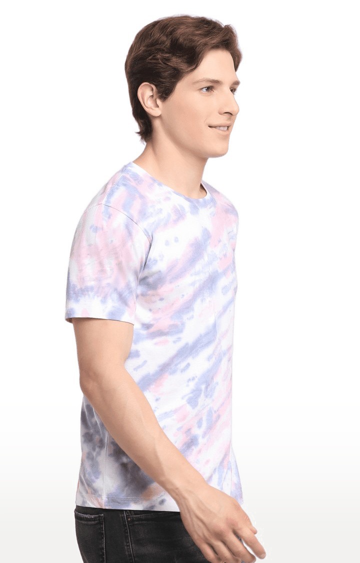 Men's Multicoloured Cotton Relaxed Fit T-Shirt