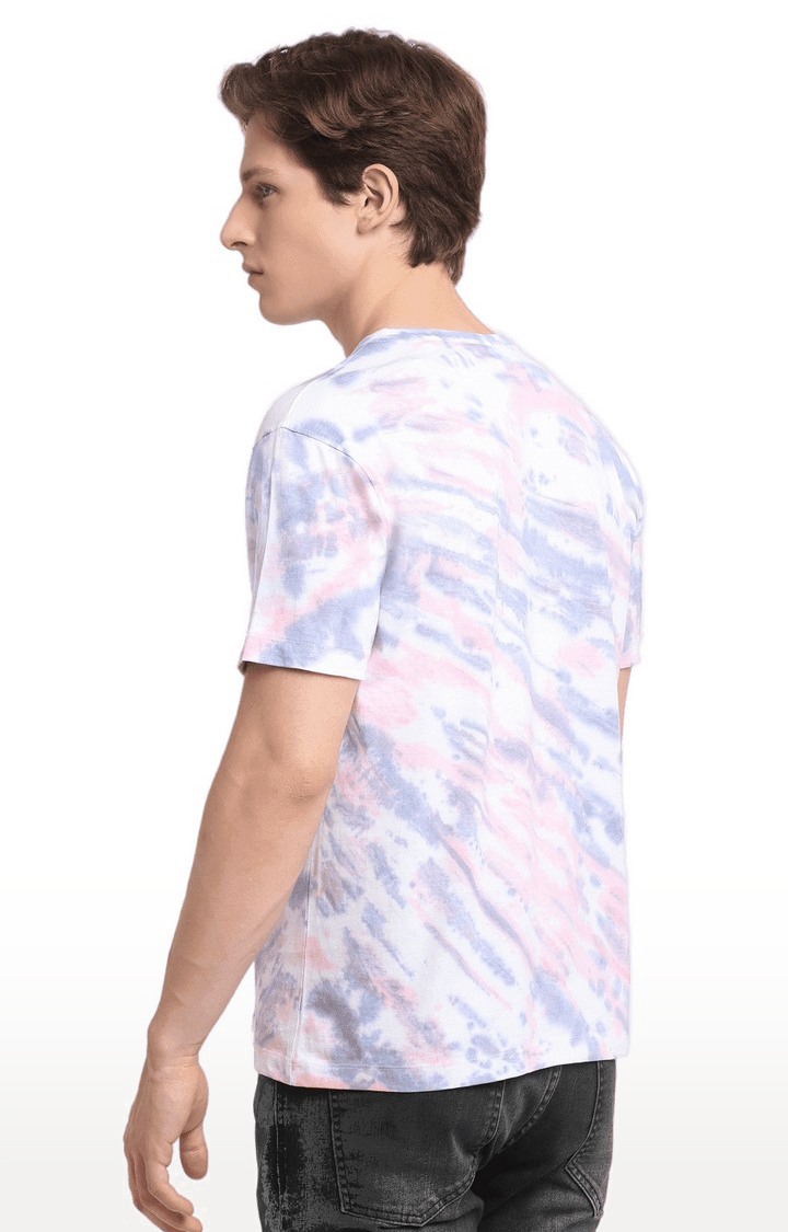 Men's Multicoloured Cotton Relaxed Fit T-Shirt