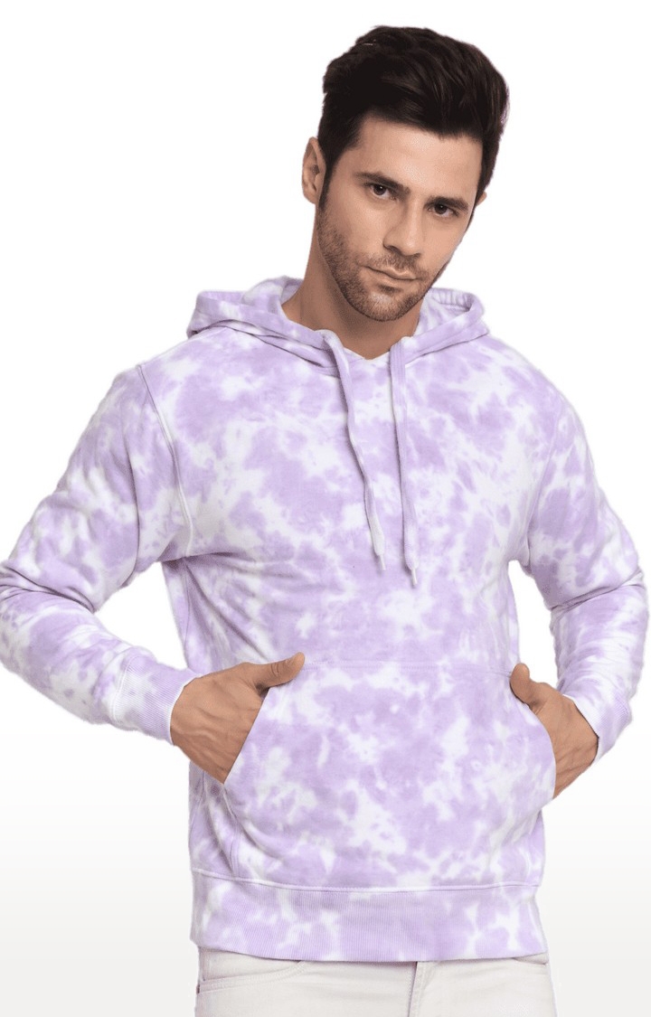 Men's Purple Cotton Relaxed Fit Sweatshirt