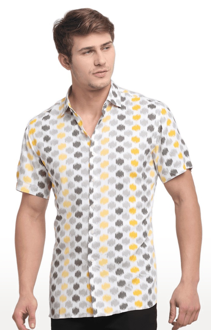 Ennoble | Men's Multicoloured Cotton Relaxed Fit Casual Shirt