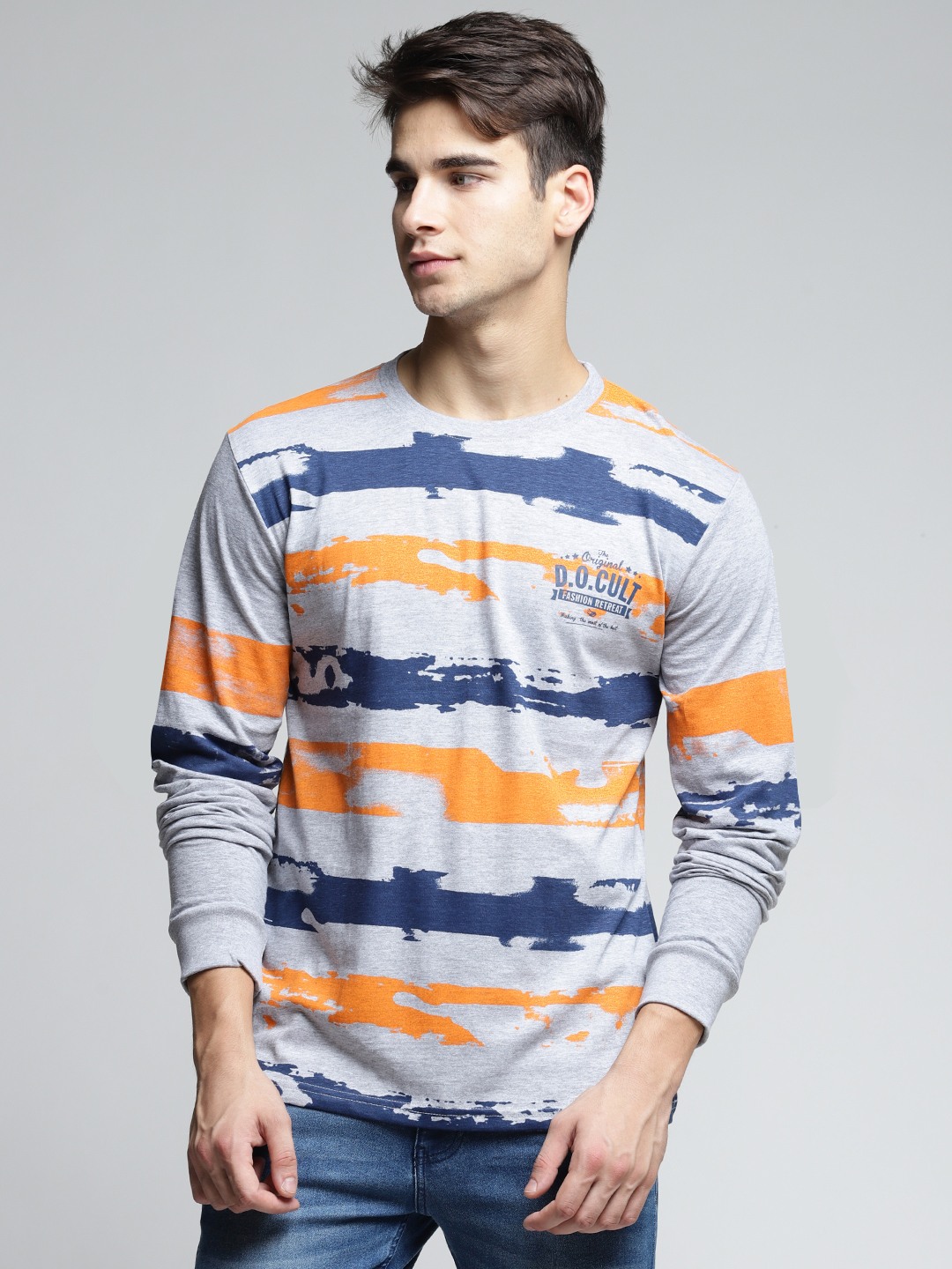 Difference of Opinion Stripes Printed Full Sleeve T-shirt