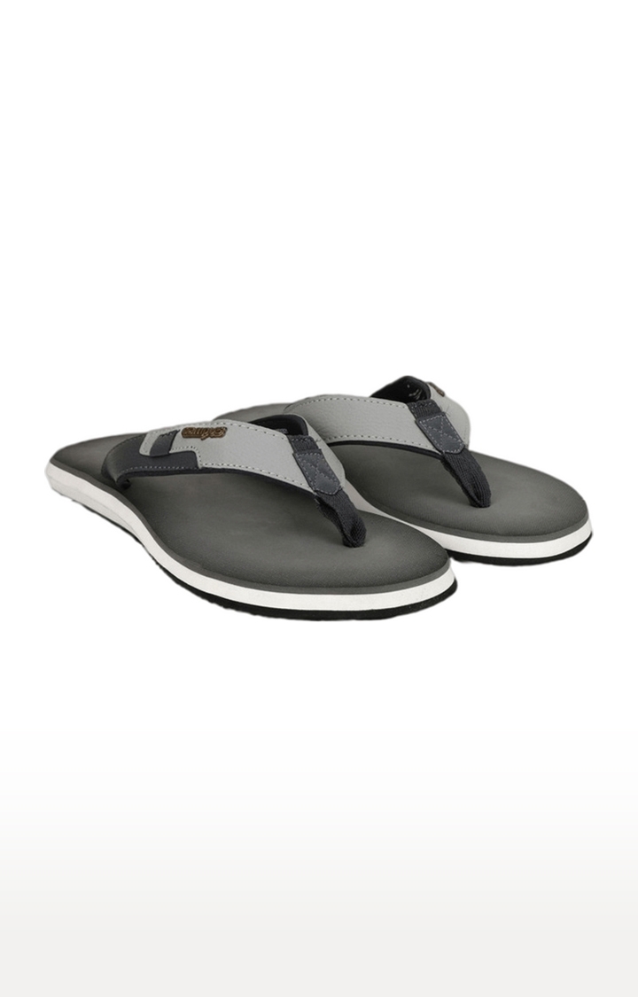 Men's GC-1013A Grey Synthetic Slippers