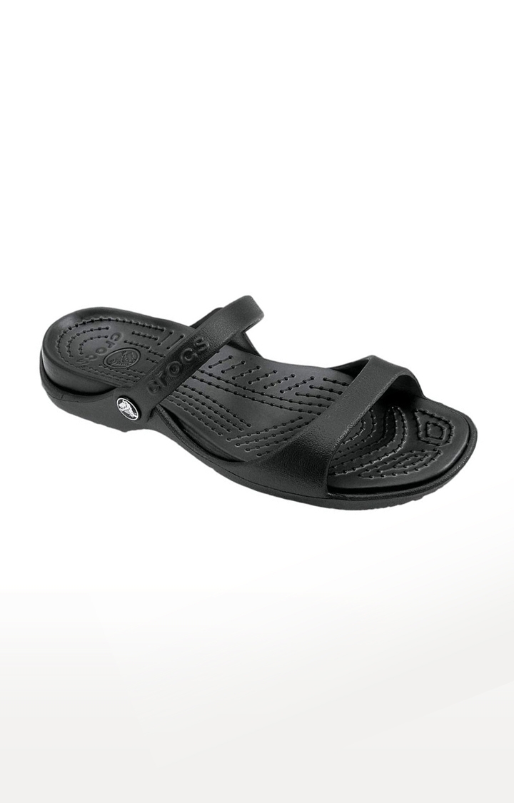 Crocs | Women's Black Solid Flat Slip-ons