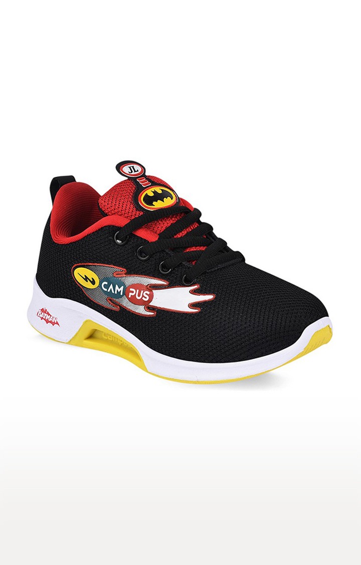 Boys Hm-604 Black Mesh Running Shoes