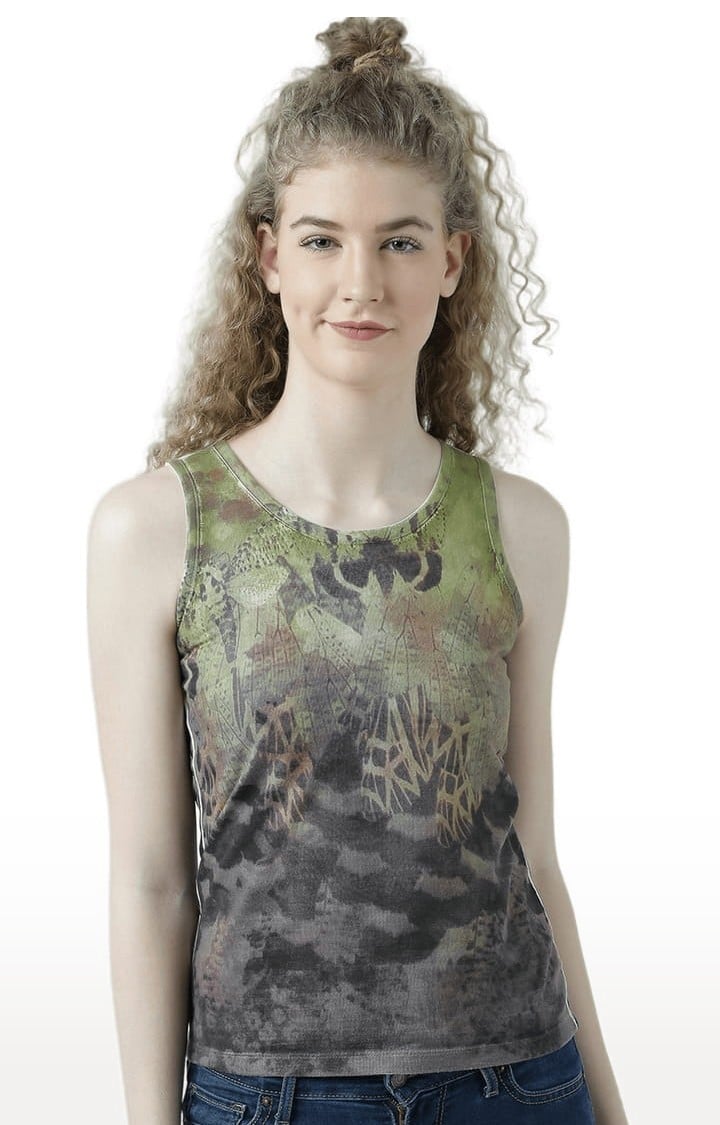 Women's White Cotton Printed T-Shirt