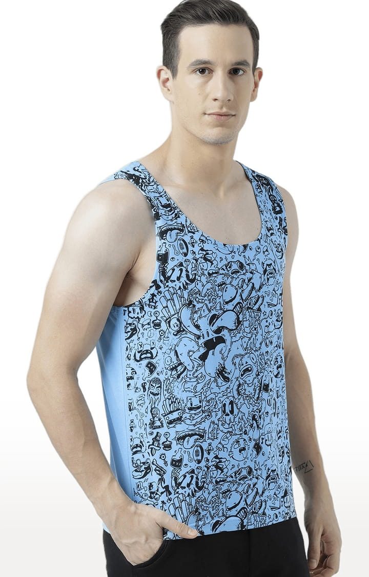 Blue Abstract Wonders Sleeveless Tees