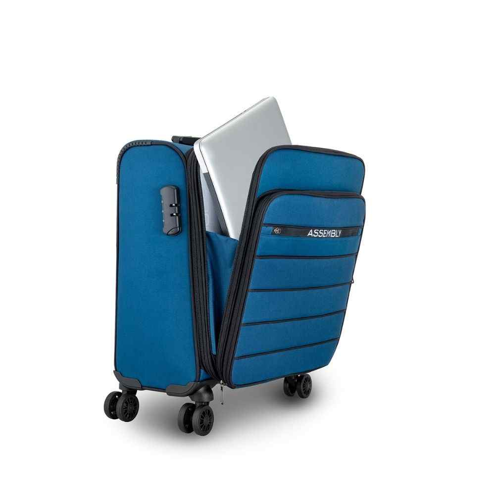 Blue Small Cabin Luggage/Trolley Bag (Free Packing Aids)