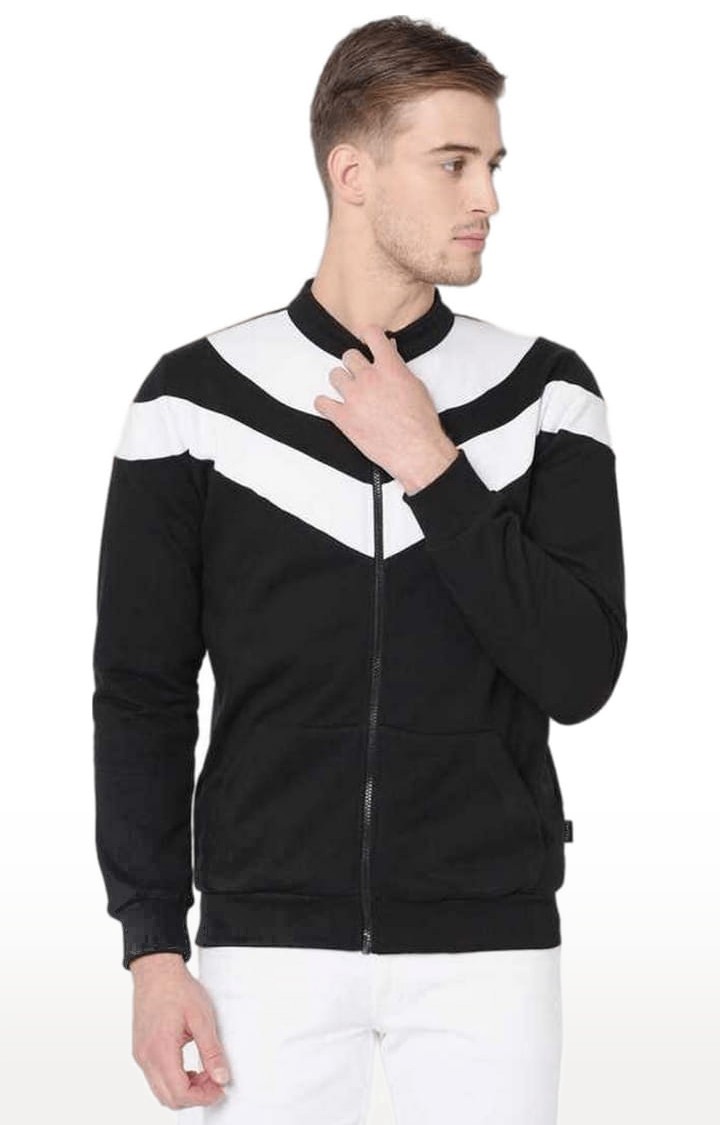 Men's Black Cotton Solid Western Jackets