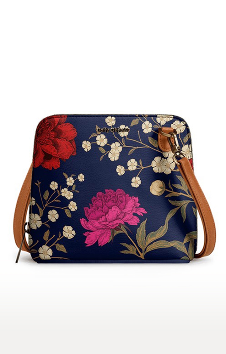 DailyObjects | Women's Midnight Chrysanthemums  Trapeze Sling Bags