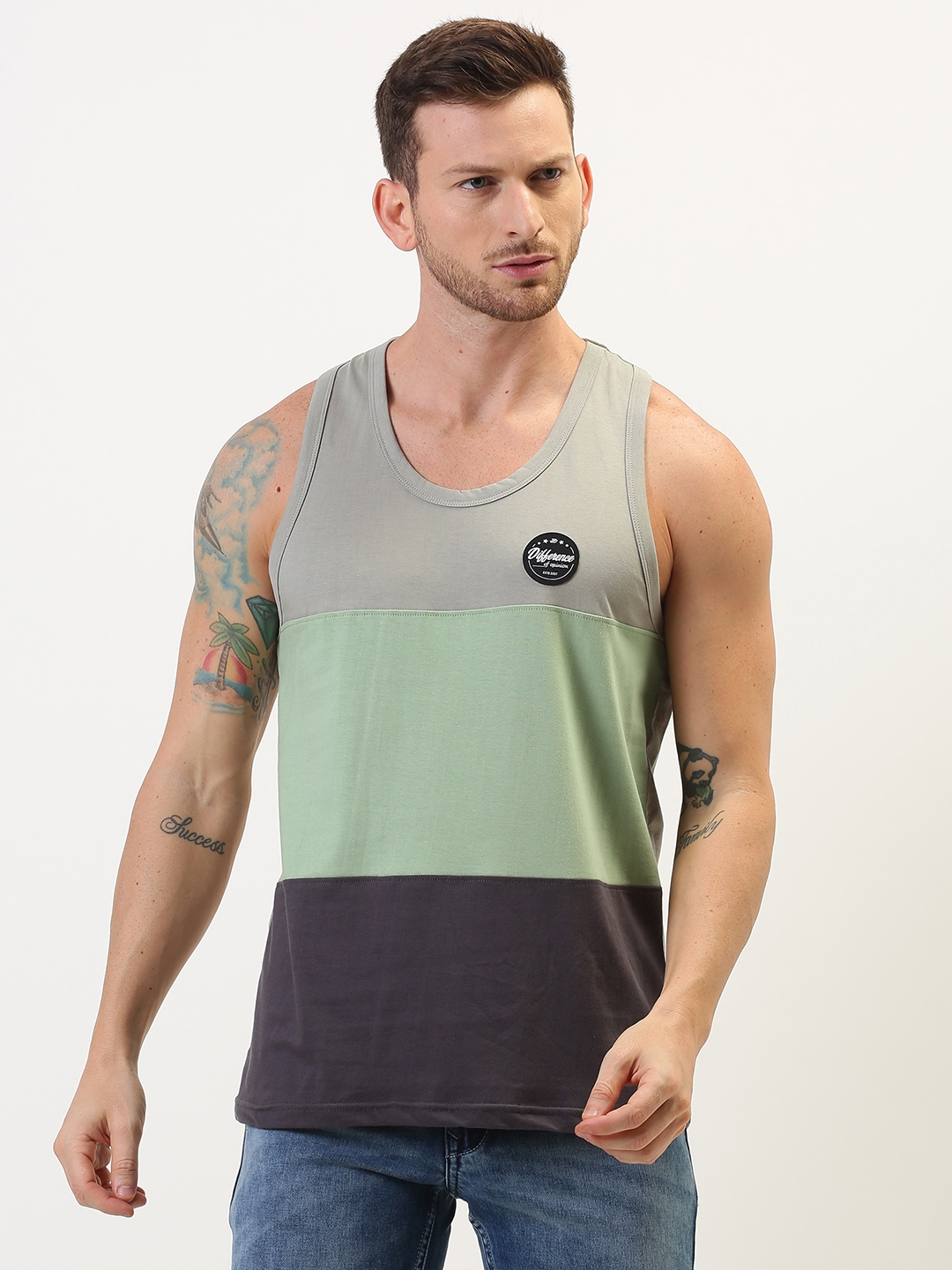 Difference of Opinion Color-Block Sleeveless T-shirt