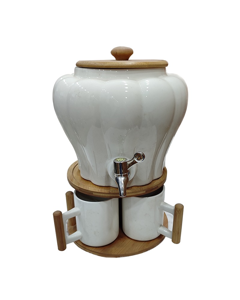 Order Happiness Beautiful Design Ceramic Water Dispenser With Stand & 3