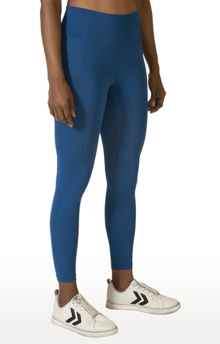 Kosha Yoga Co. | Women's buttR Yoga Pants - Ocean Blue(Single Pocket)