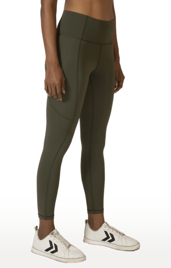 Kosha Yoga Co. | Women's buttR Yoga Pants - Moss Green (Single Pocket)