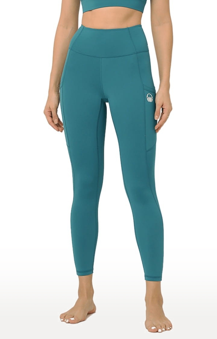 Kosha Yoga Co. | Women's buttR Yoga Pants - Emerald Green  (Double Pocket)
