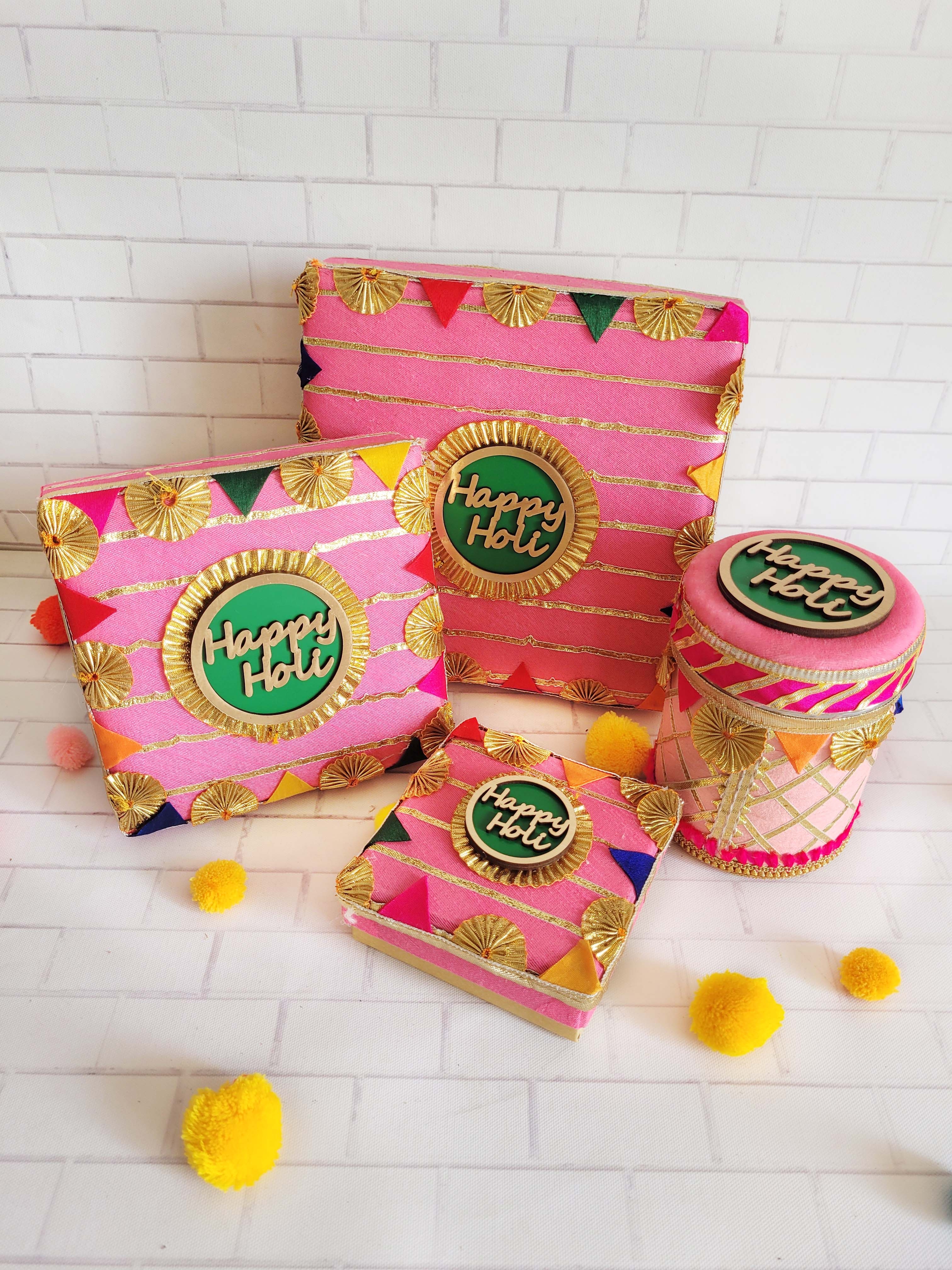 Happy Holi Box Sets- Pink
