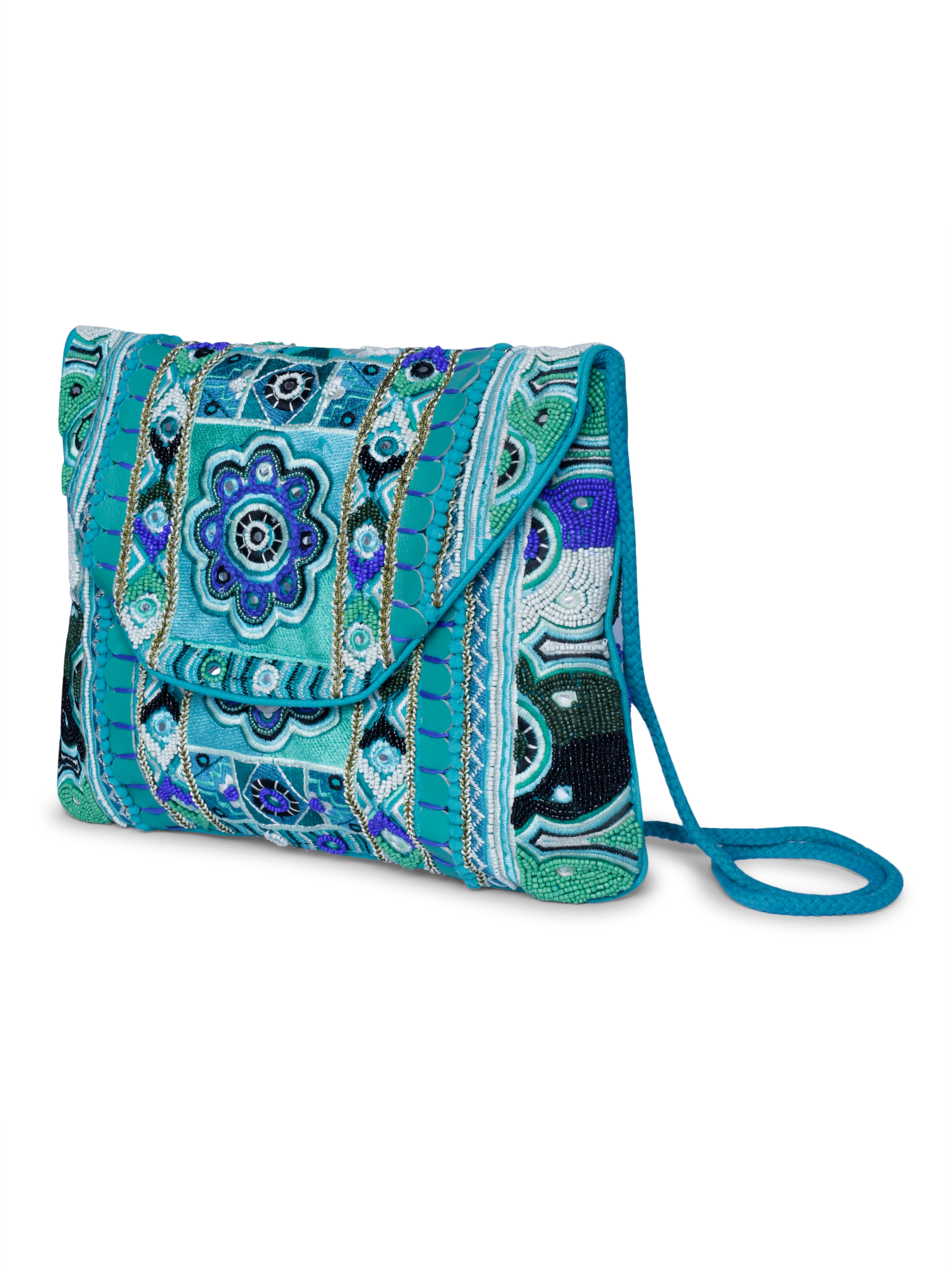 Turquoise waters sling bag
