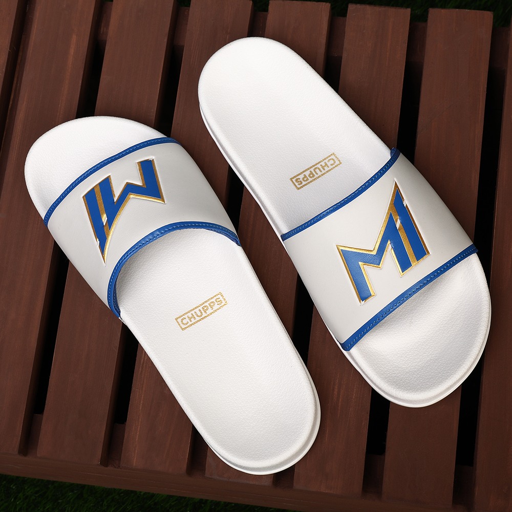 Women's White Mi: Official Slider Flip Flops