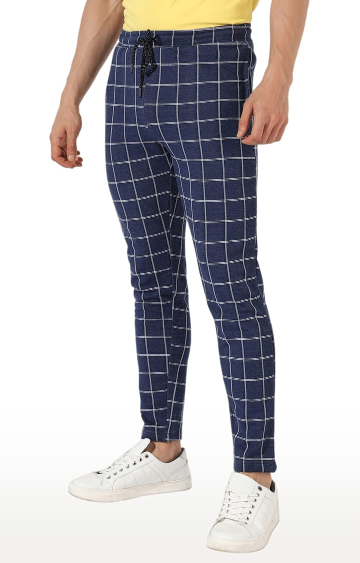 Buy JACK AND JONES White Mens 4 Pocket Checked Trousers  Shoppers Stop