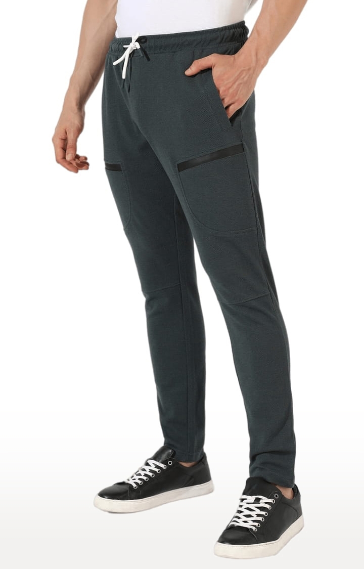 CAMPUS SUTRA | Men's Solid Charcoal Grey Regular Fit Trackpant