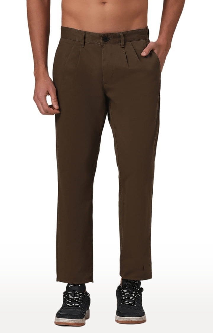 (SUBTRACT) | Men's Organic Cotton Stretch Trouser in Olive Comfort Fit