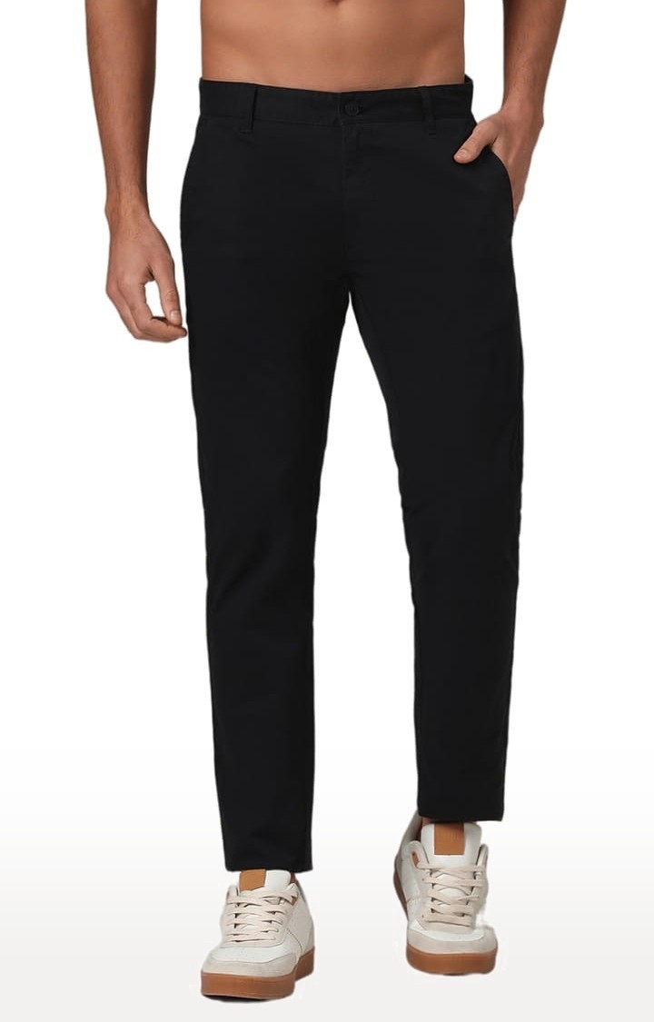 (SUBTRACT) | Men's Organic Cotton Stretch Trouser in Black Slim Fit